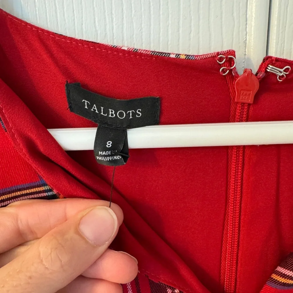 Talbots sz. 8 A-Line Dress with 3/4 Sleeves - Picture 3 of 5